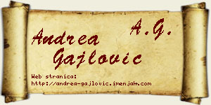 Andrea Gajlović vizit kartica